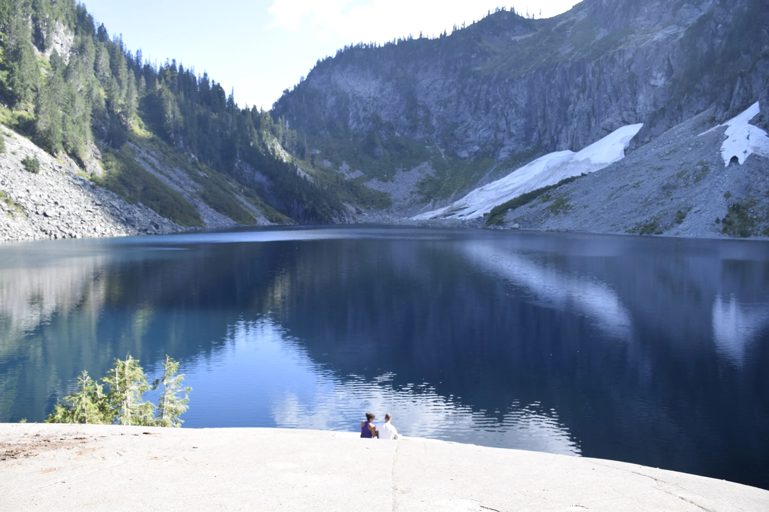 Eating lunch on Lake Serene