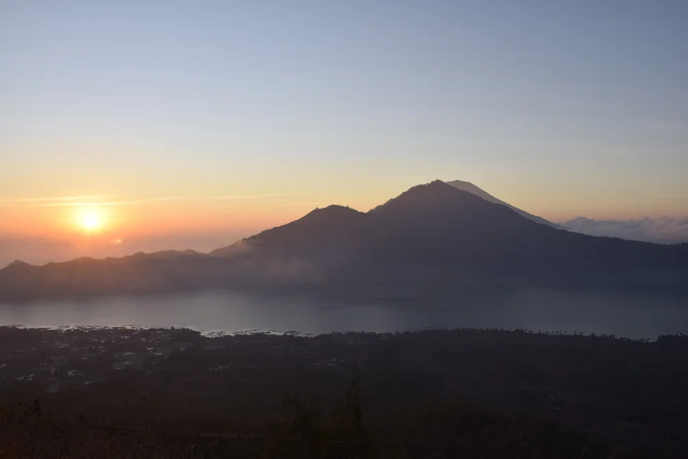  This was a the view that made it all worth it. Standing on Mt. Batur in Bali, seeing Mt. Agung in the distance. (Photo by Vidya Rao) 