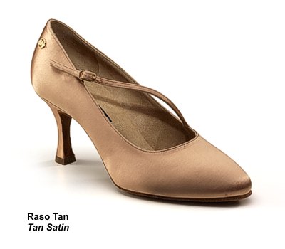 A typical ladies' Standard dance shoe (for Waltz, Tango, Foxtrot, Quickstep, and Viennese Waltz).