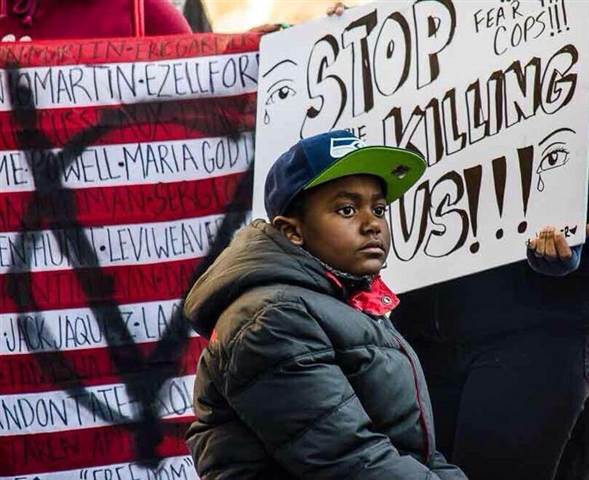 Bilal Rashad (son of Kameelah Rashad) at the BlackLivesMatter rally in Philly in Dec 2014 Kameelah Rashad