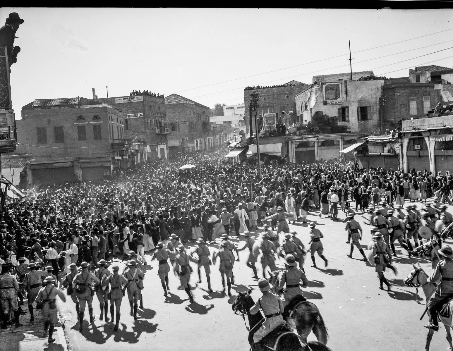  Arab protest delegations, demonstrations and strikes against British policy in Palestine in 1933