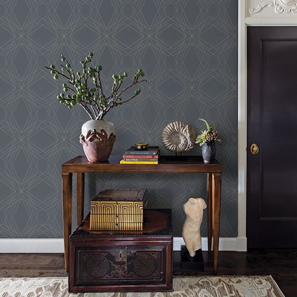 2908-87107 RELATIVITY GEOMETRIC WALLPAPER