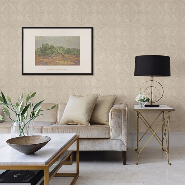 2908-25332 INTRINSIC GEOMETRIC WOOD WALLPAPER