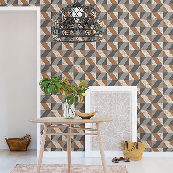 2908-25312 CERIUM CONCRETE GEOMETRIC WALLPAPER