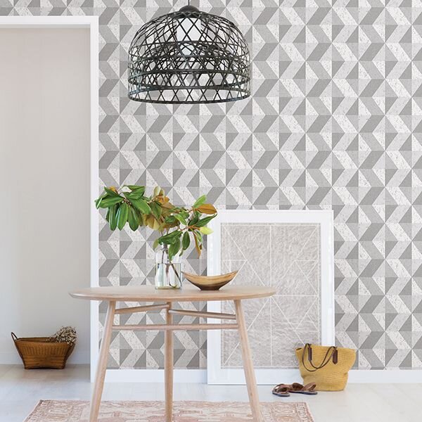 2908-25314 CERIUM CONCRETE GEOMETRIC WALLPAPER