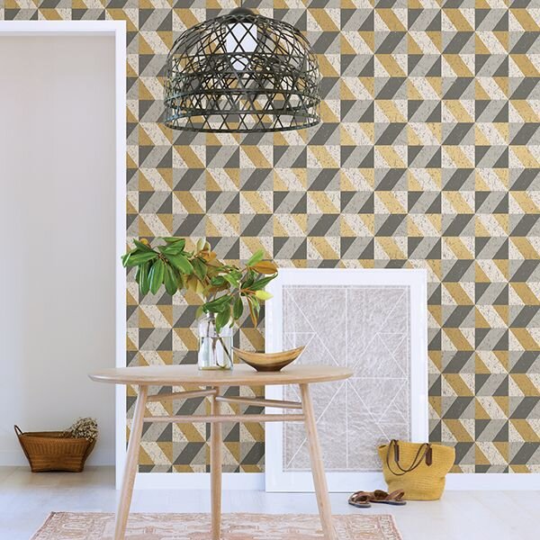 2908-25311 CERIUM CONCRETE GEOMETRIC WALLPAPER