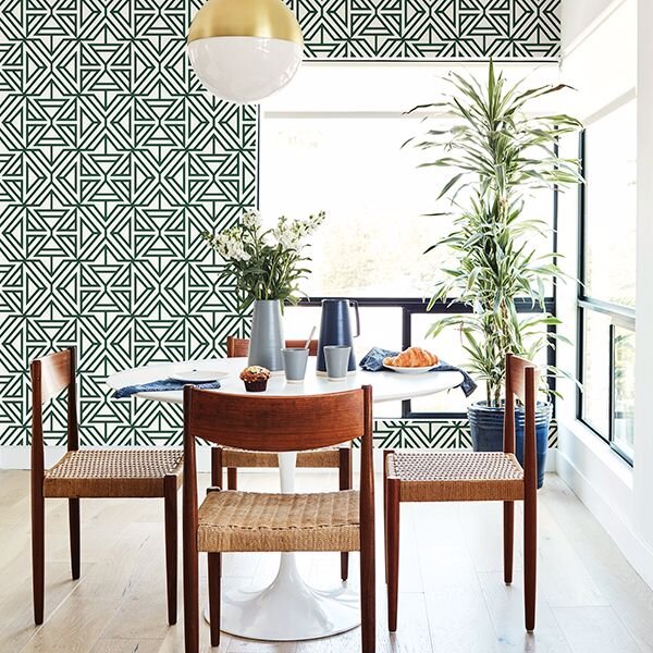 2902-87332 FLOCK HELIOS GEOMETRIC WALLPAPER