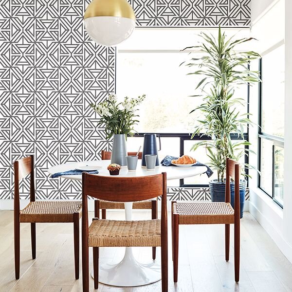 2902-87331 FLOCK HELIOS GEOMETRIC WALLPAPER