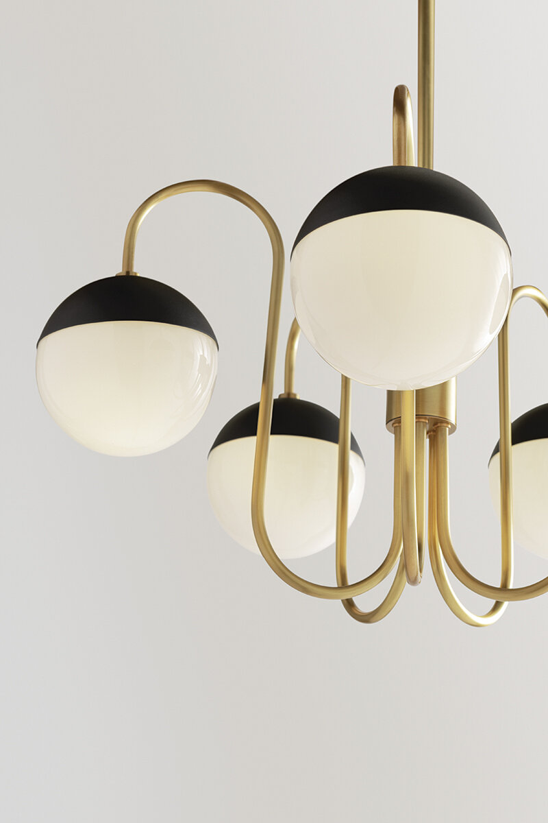 H344805-AGB/BK RENEE CHANDELIER