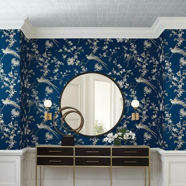 KT2171 BIRD AND BLOSSOM CHINOSERIE WALLPAPER