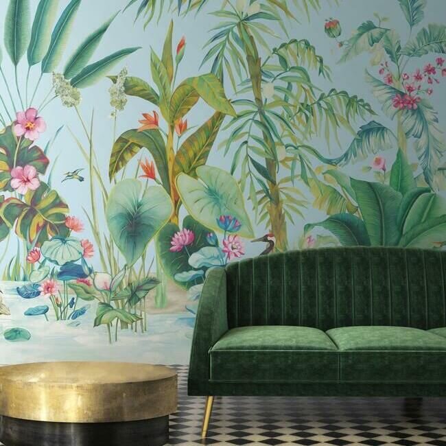 MU0255M TROPICAL PANORAMIC MURAL
