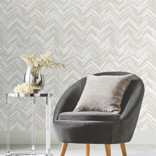 MD7222 POLISHED CHEVRON WALLPAPER