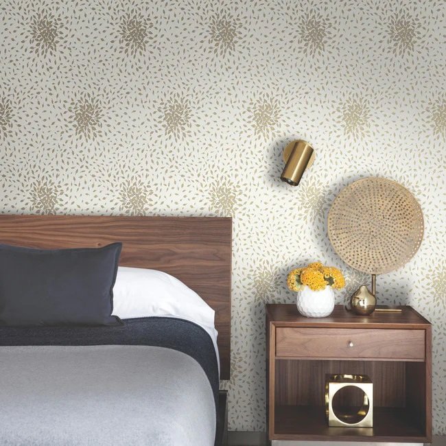 MD7103 PETITE LEAVES WALLPAPER