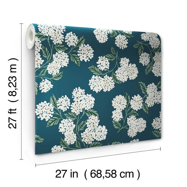 RP7395 HYDRANGEA WALLPAPER