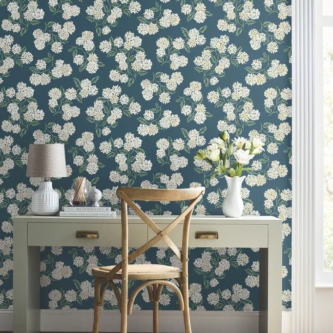 RP7395 HYDRANGEA WALLPAPER