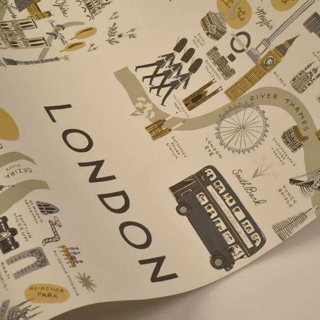RI5161 CITY MAPS WALLPAPER
