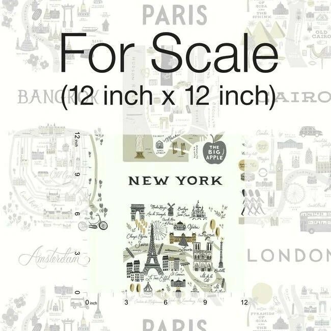 RI5161 CITY MAPS WALLPAPER