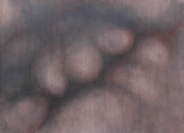 Sucklings , Graphite and sanguine on gessoed paper, 42" X 58", 2014