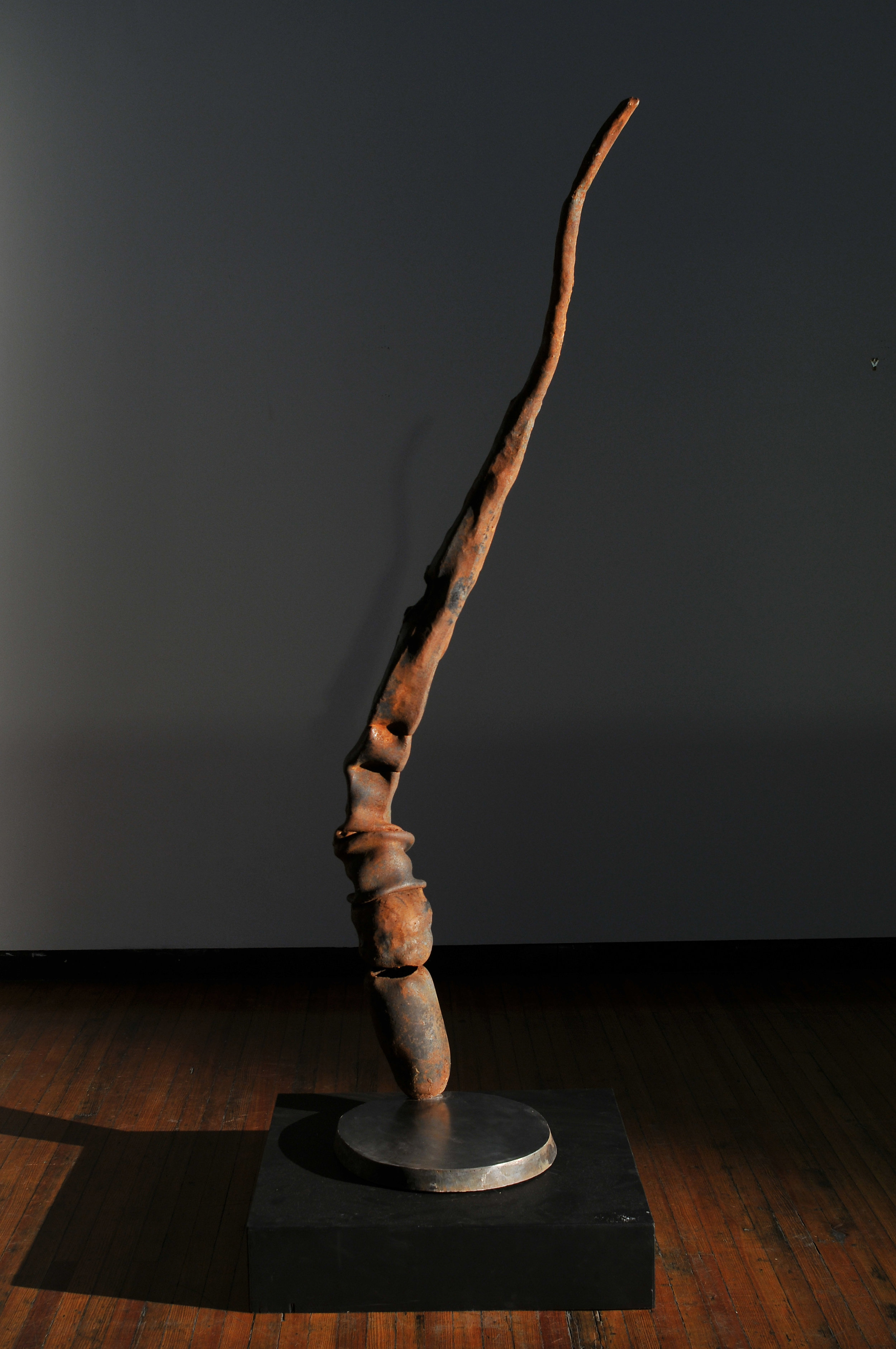 Emergence, forged steel, 80 X 35 X 24 inches, 2015.