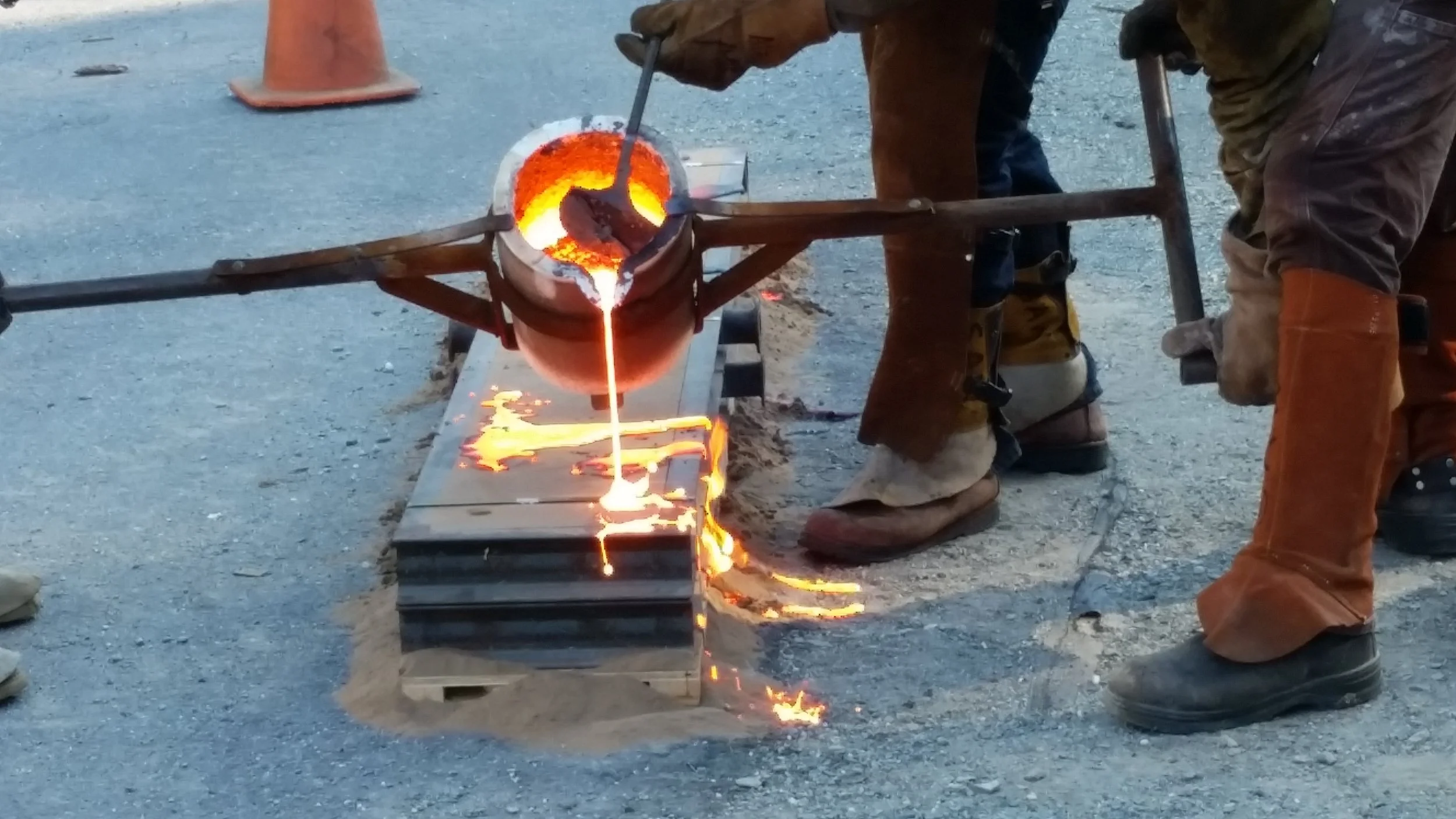 Iron pour at SAW