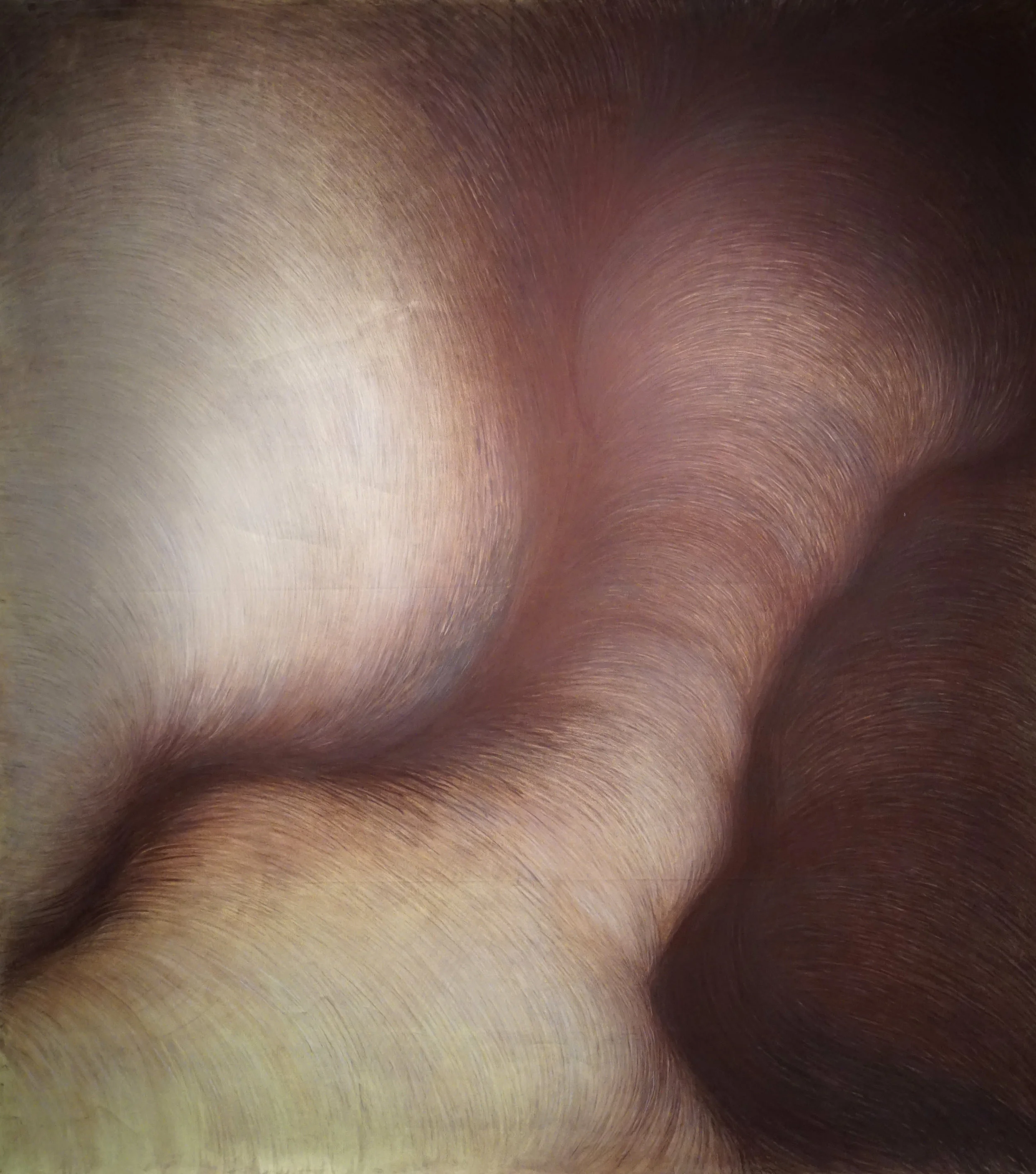 Abyss , Conte on canvas, 90" x 96", 2018