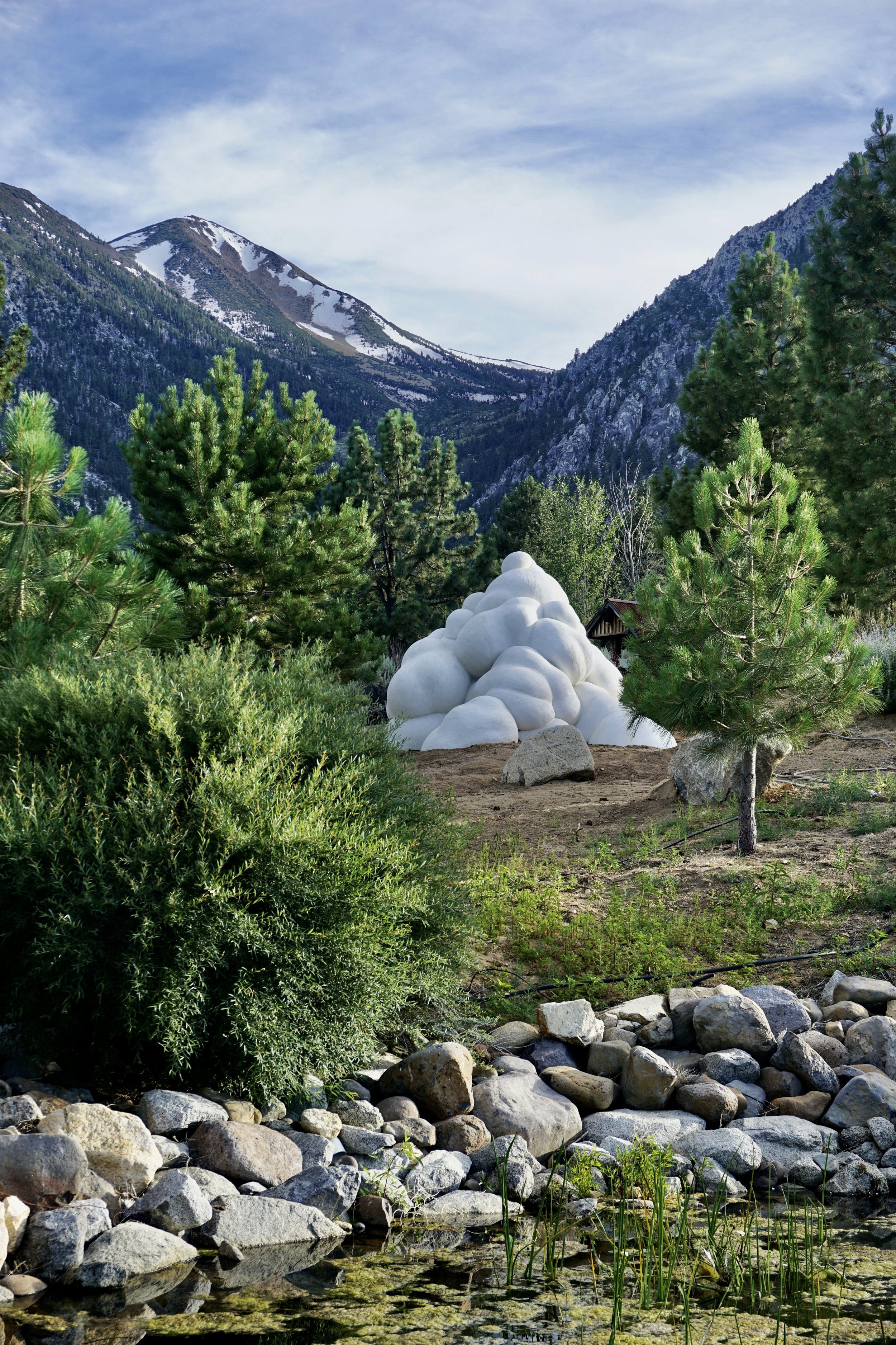 Corporeal Merger, foam and concrete, 2018, Buffalo Creek Art Center