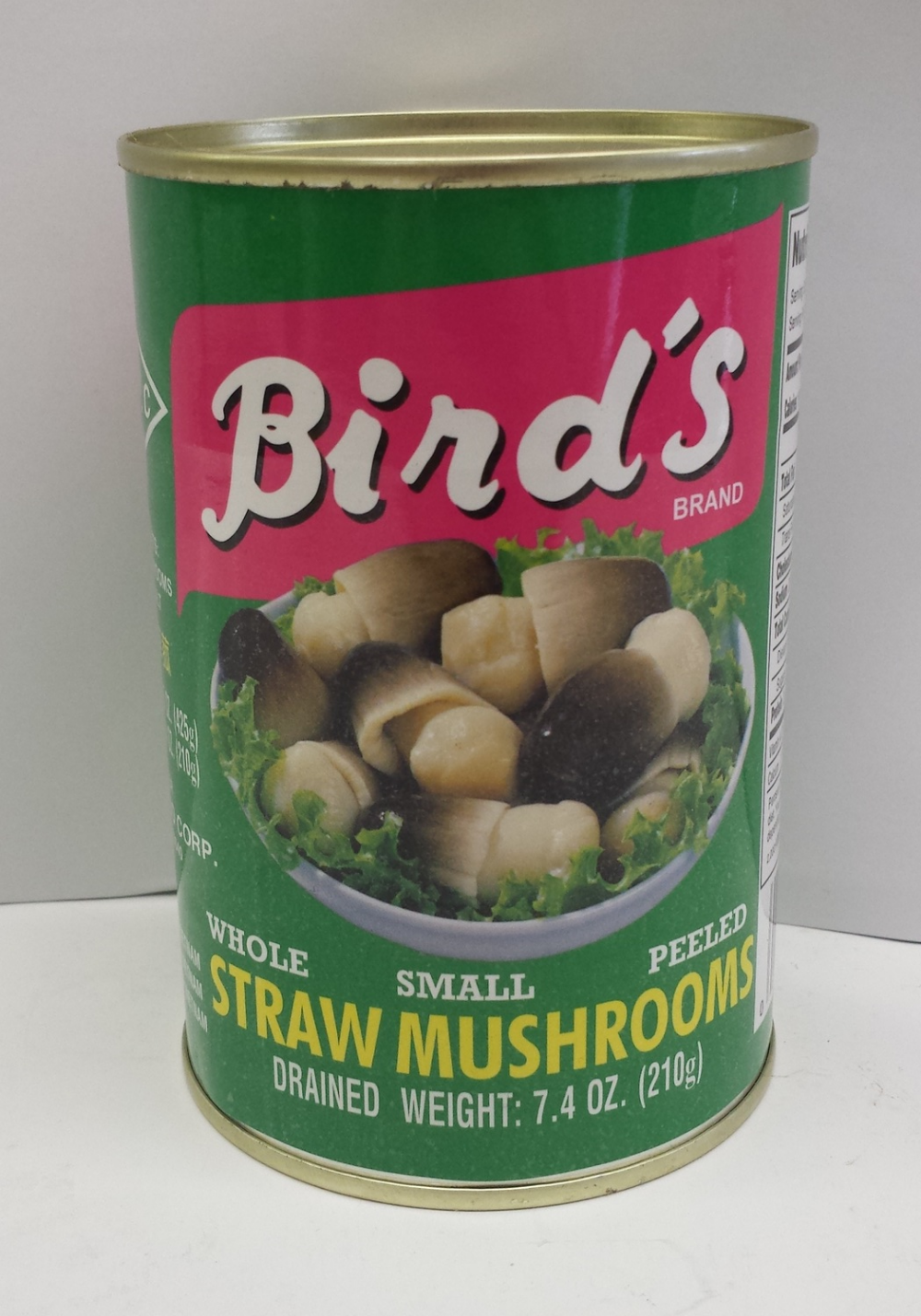Straw Mushroom, PeeledBird'sMU17258 24x15 oz (Large)&nbsp;MU17259 24x15 oz (Small)MU17260 24x15 oz (Med.)