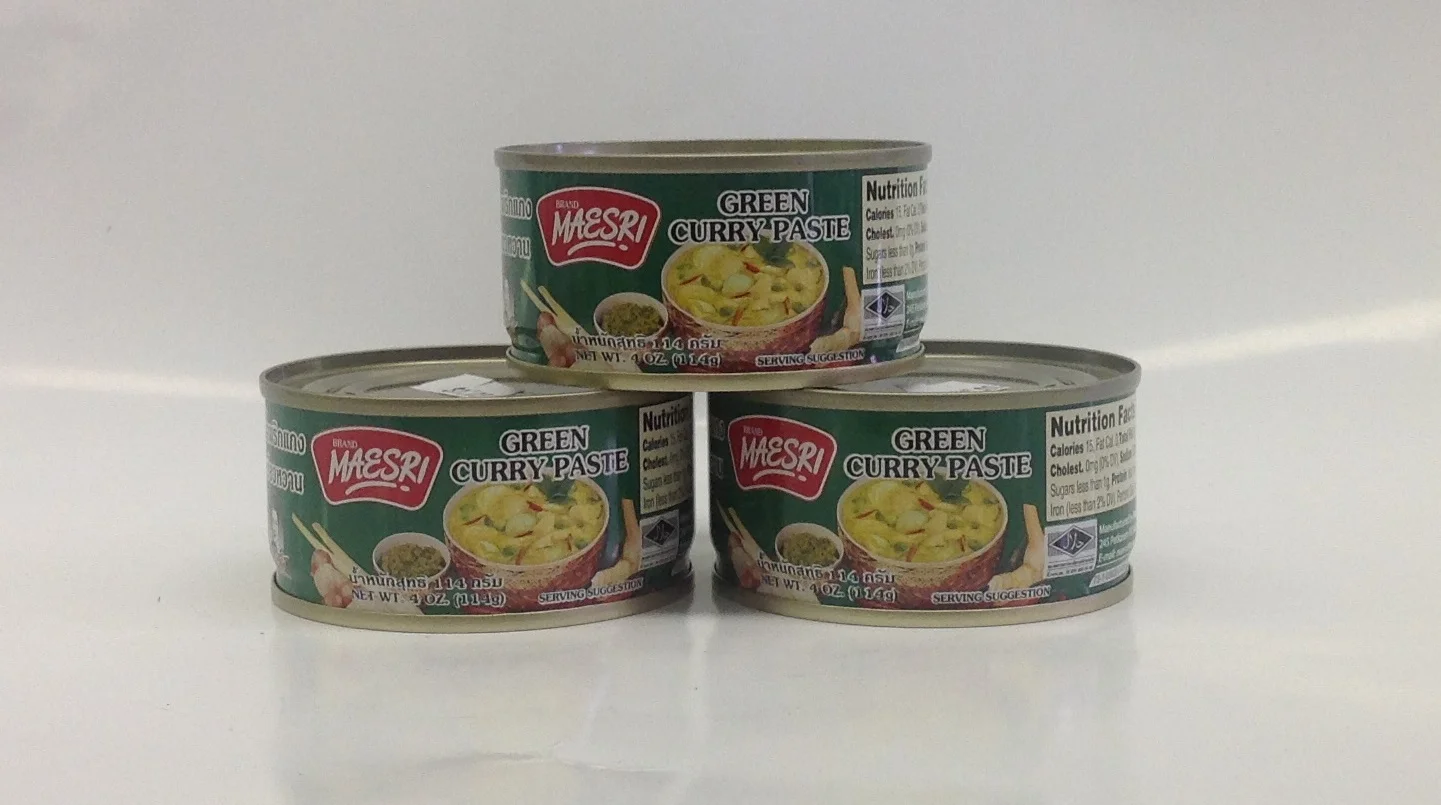 Green Curry Paste Mae Sriน้ำพริกแกงเขียวหวานCR17300 48x4 oz&nbsp;