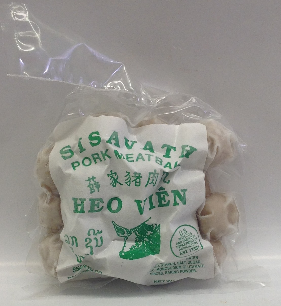 Frozen Pork BallSisavathFZM6120 30 bags x 10 oz