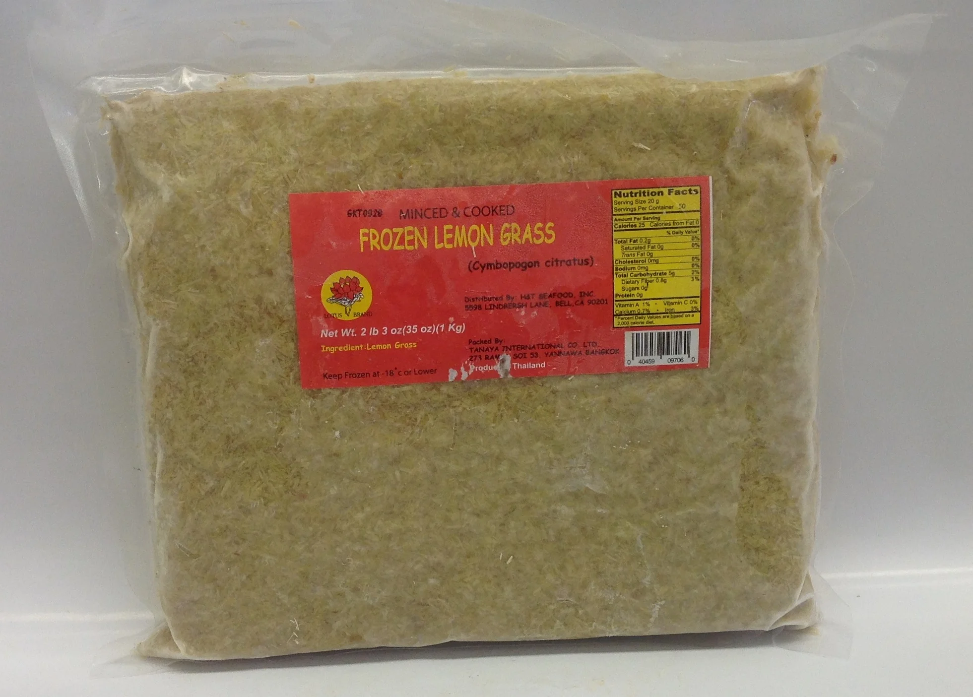 Frozen Lemon Grass (Sa Bam), ChoppedLotusFZV4270 15x35 oz