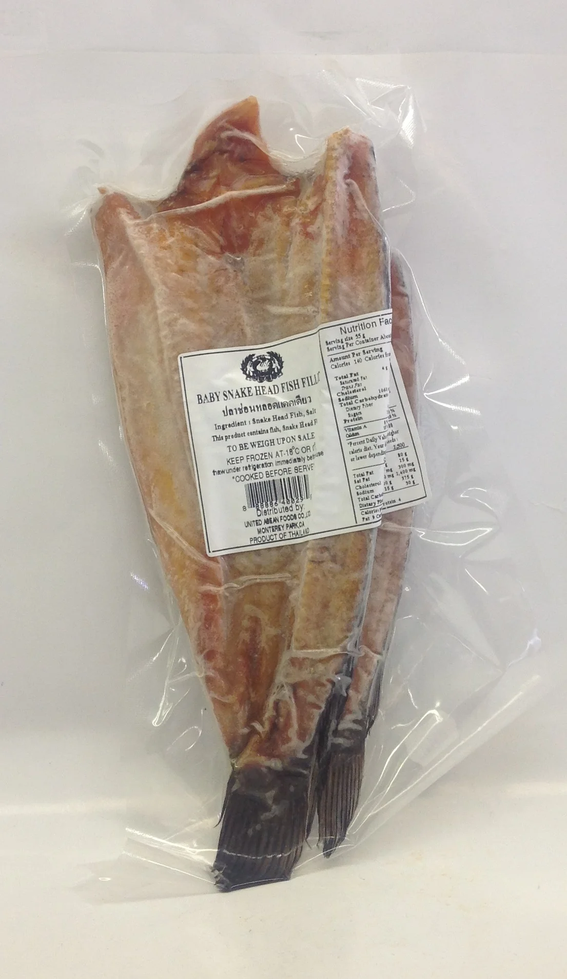 Frozen D. Baby Snake Head Fish FilletWhite SwanFZF2105 59x12 oz