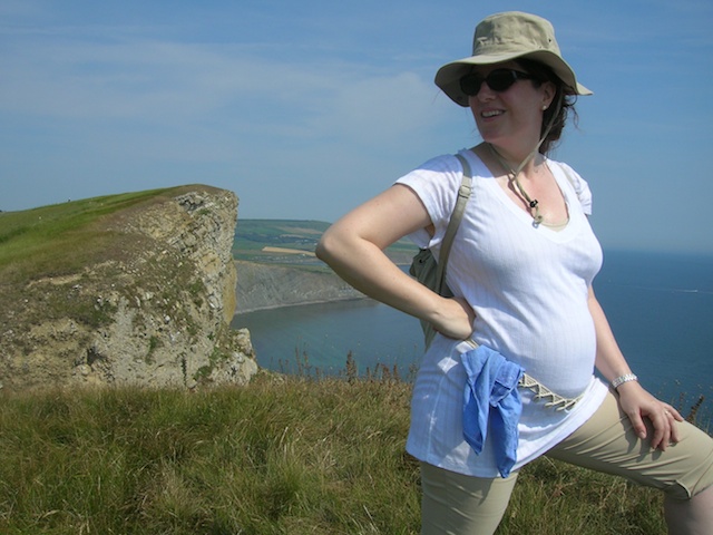 My dear sister Jennifer pregnant for the first time at age 40!