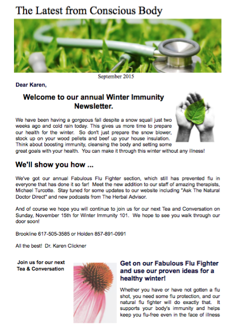 Pre-Winter Newsletter November 2015