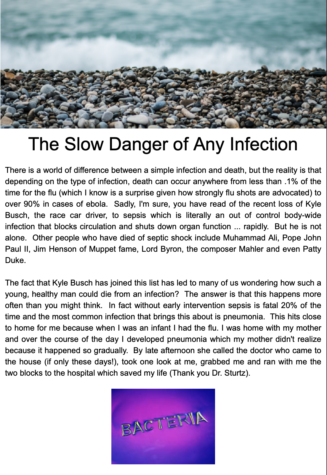 The Slow Danger of Any Infection May 26