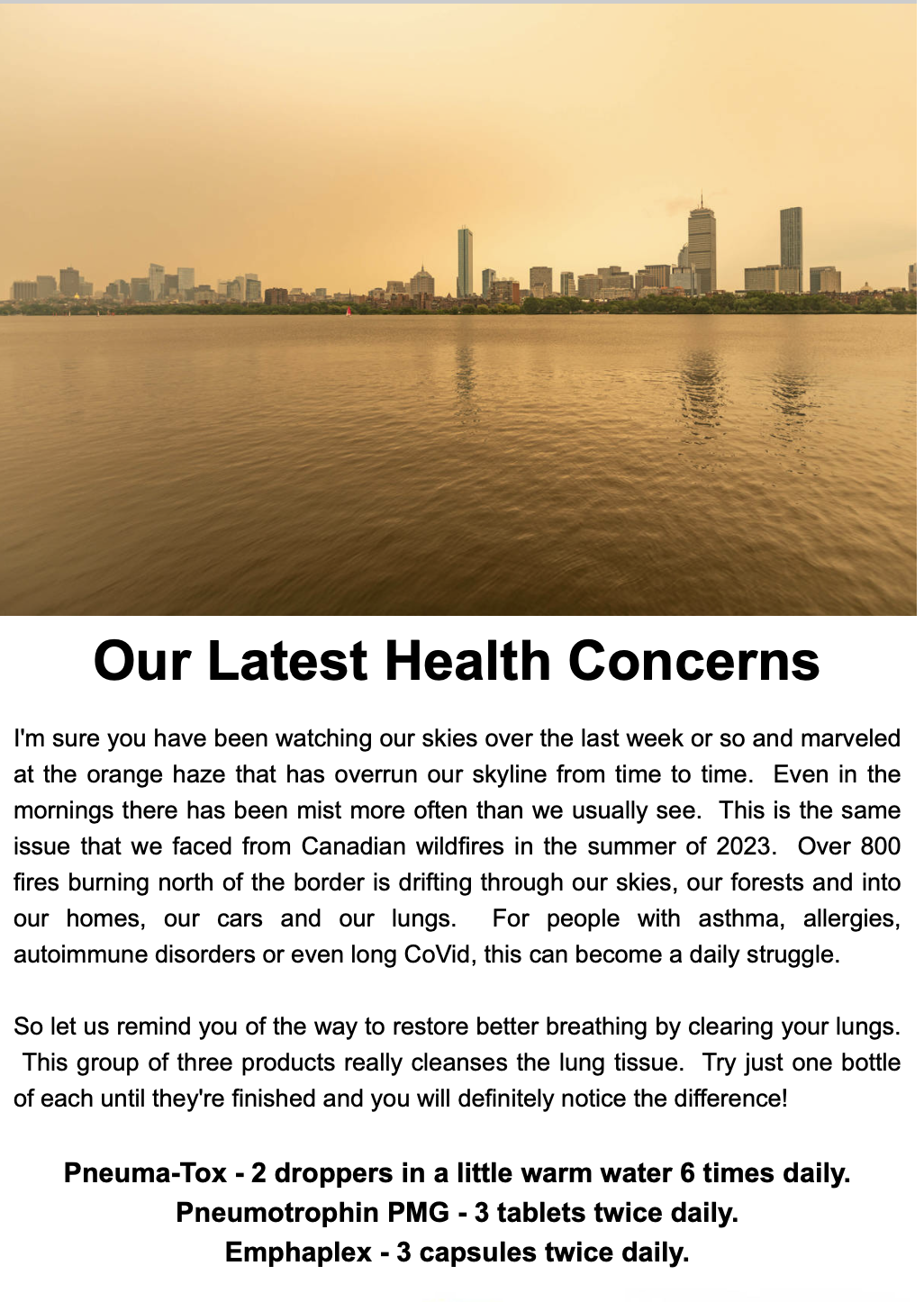 Our Latest Health Concerns July 26