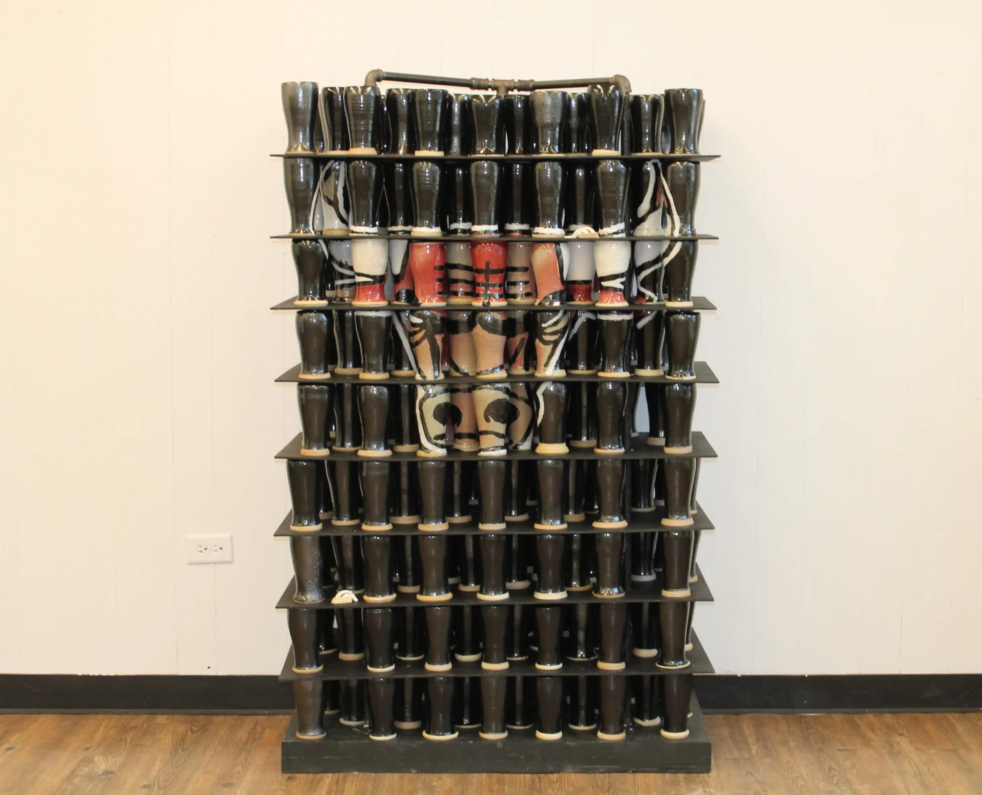   Bulls Mugs      2014  Stoneware/Metal/Wood  17" x 40" x 65"    