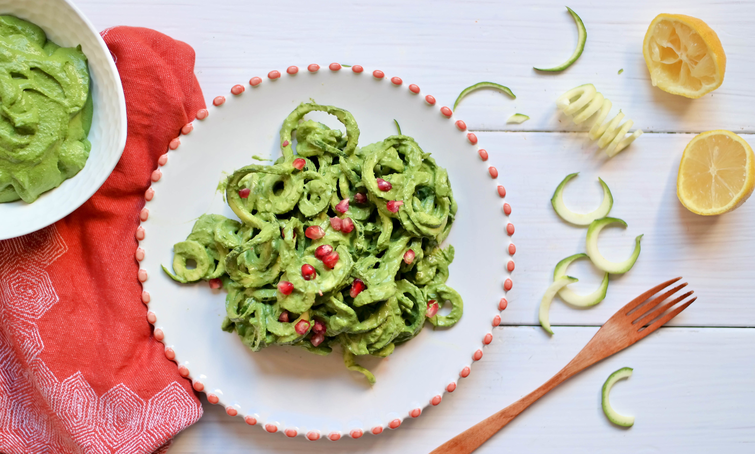 Zucchini Noodle Pasta with Creamy Pesto (Written from Italy)