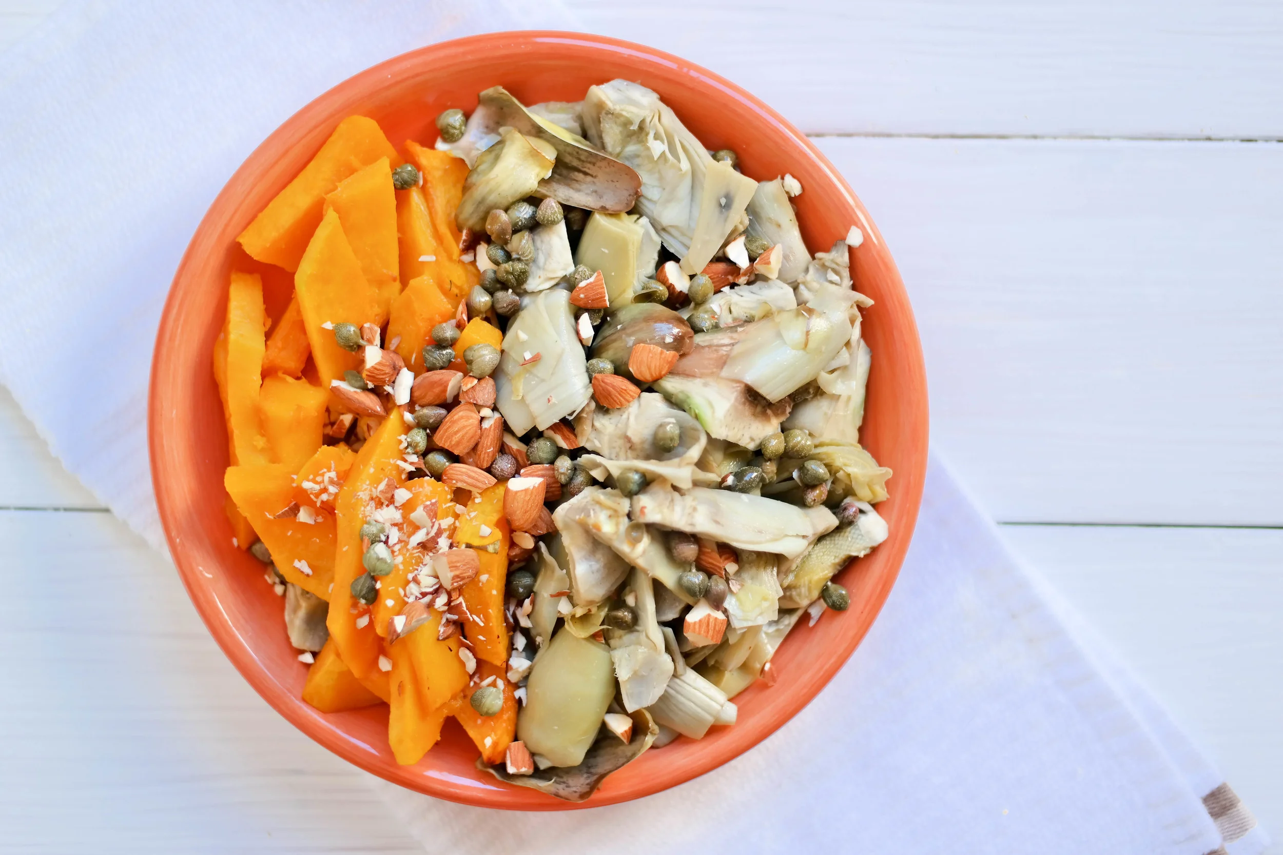 Warm Pumpkin and Artichoke Bowl