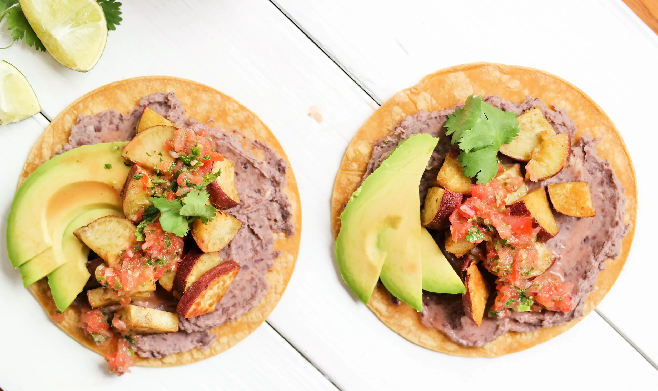 Sweet Potato Tacos with Mint-Cilantro Salsa