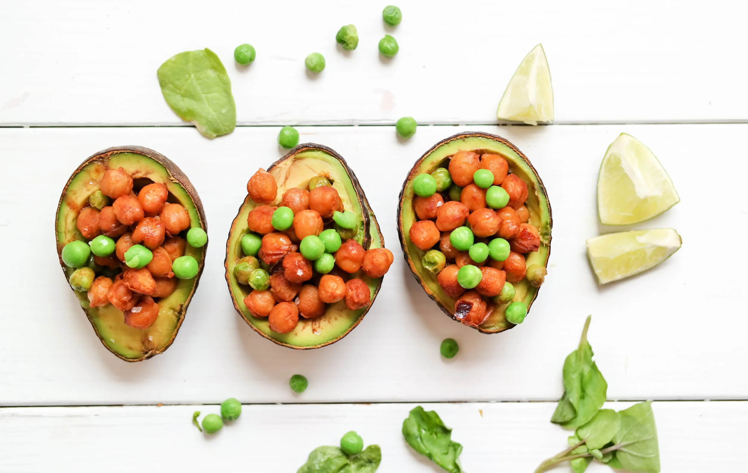 Stuffed Avocado with Chili Chickpeas 