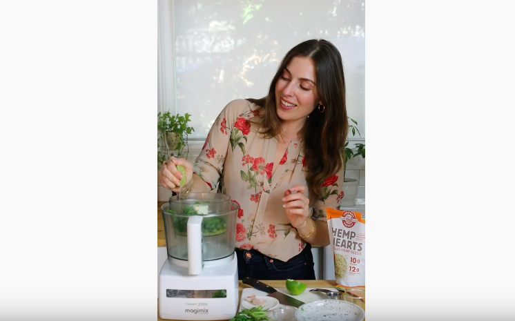 Green Shakshuka with Hemp-Seed Chimichurri