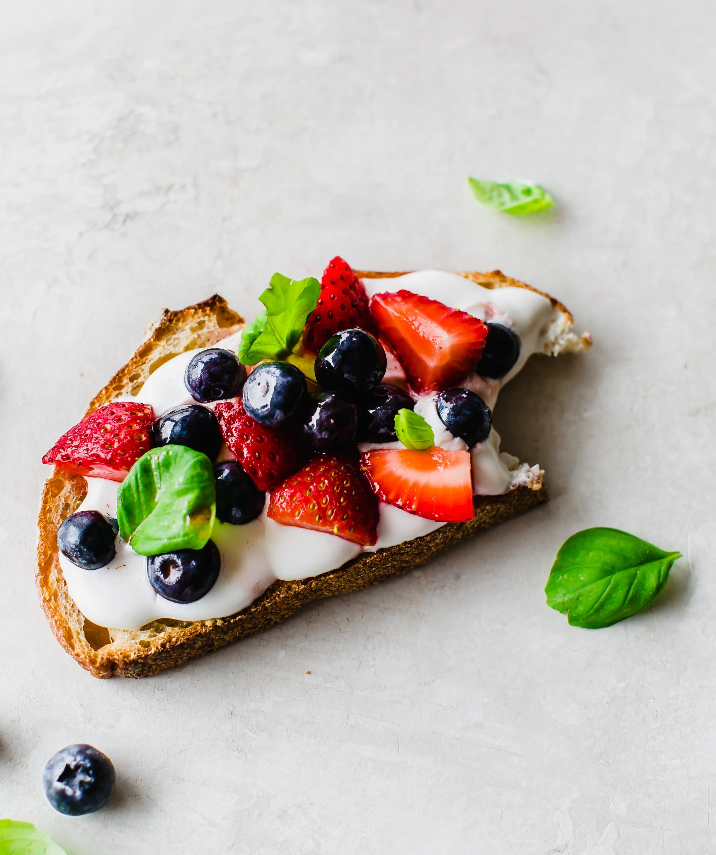 Cottage Cheese Berry Breakfast Toast