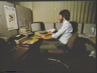 Sha pretending to work - look at that top-end tech!