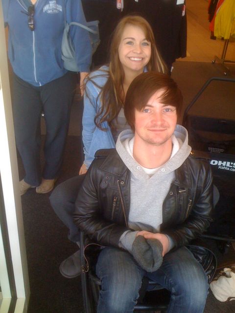Later a bit of birthday shopping - Joe finds a twin cart for them to sit in!