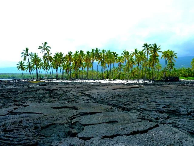 The newest Hawaiian island is mostly solid lava flow