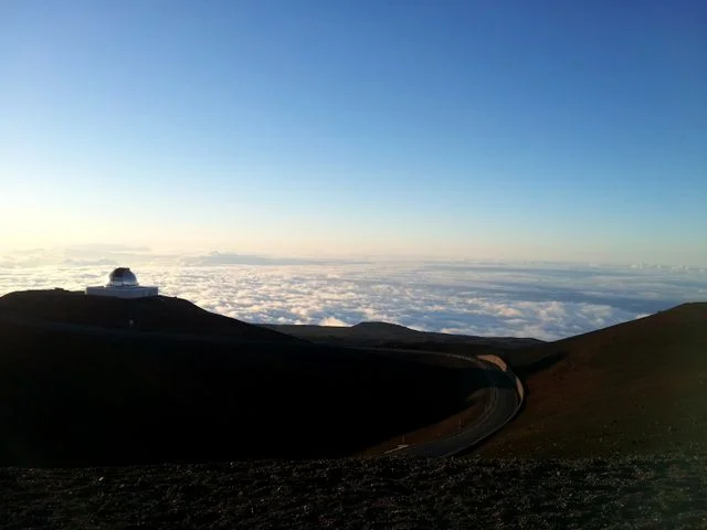 After a few hours you're at the top - the top of the World. So much so that there are many telescopes and observation labs up here