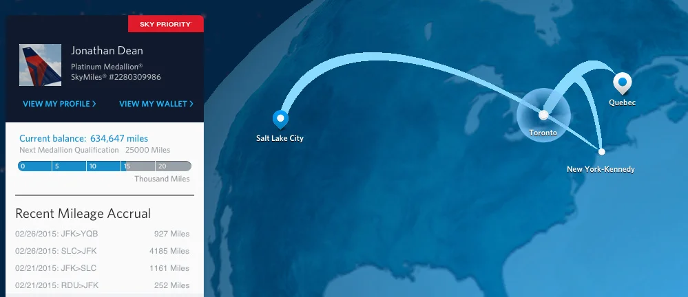 Jon is travelling to the East Coast of the US and Canada pretty regularly now on business