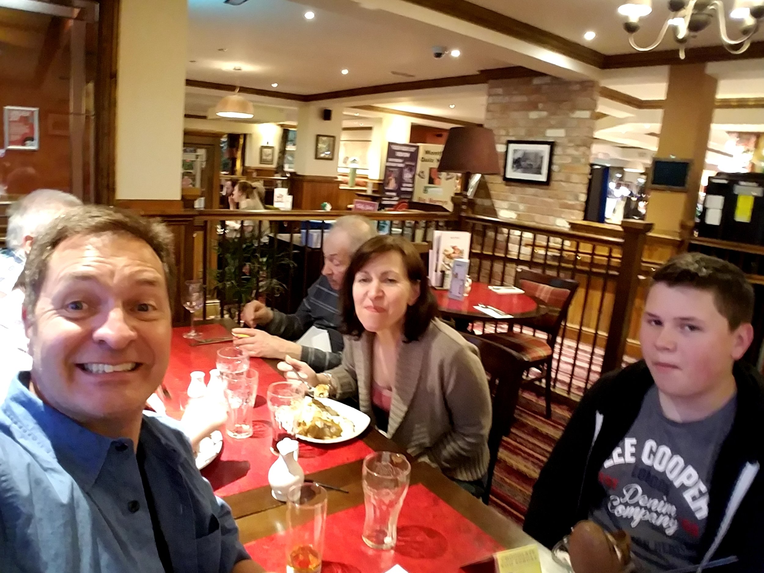 Family dinner in England