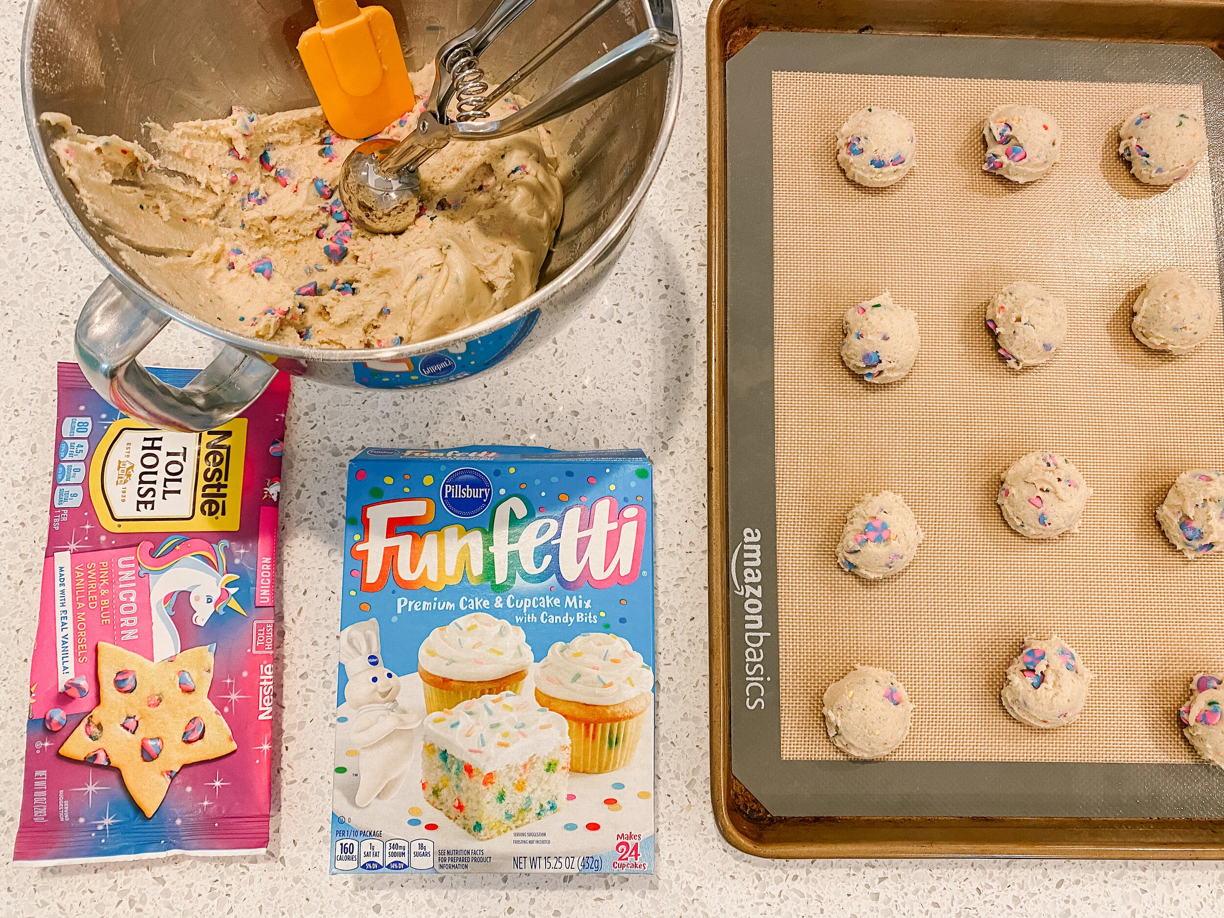 Funfetti Unicorn Cookies
