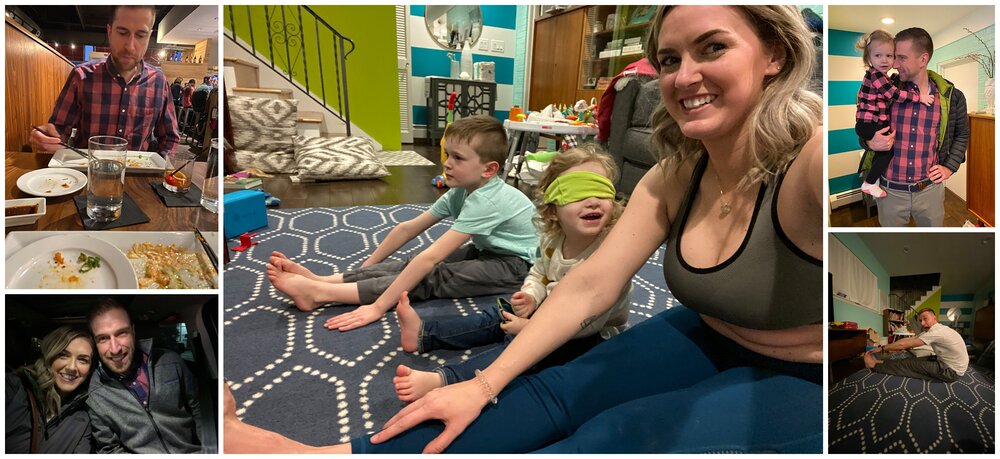  Ryan and I went on our only date of 2020. I did some workouts with the kids, and Ryan was able to touch his toes for the first time since grade school. 